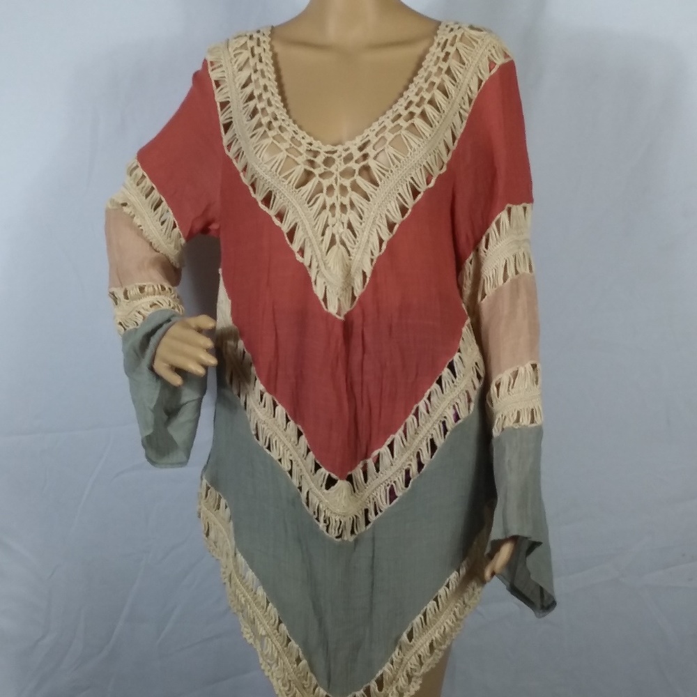 UMGEE Boho Crocheted Tunic/Cover Up XL